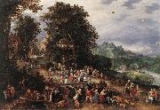 BRUEGHEL, Jan the Elder A Flemsh Fair ds oil painting artist